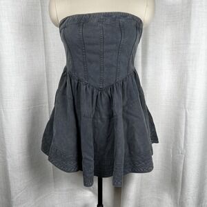 Free People | Dresses | Free People Light Denim Embroidered Mini Dress Xs |  Poshmark